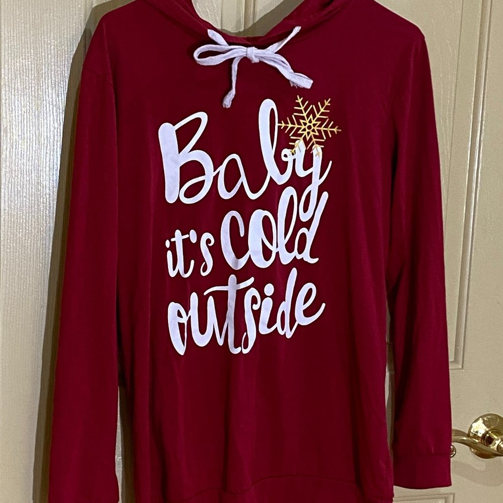 Halife Small Red Baby It's Cold Outside Hoodie